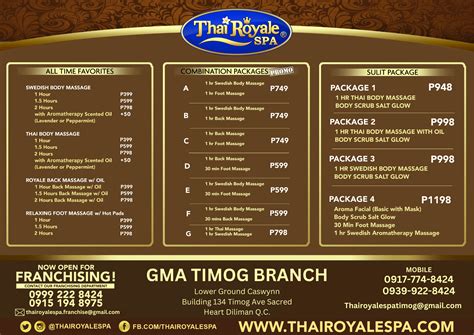 Thai Royale Spa GMA Timog.